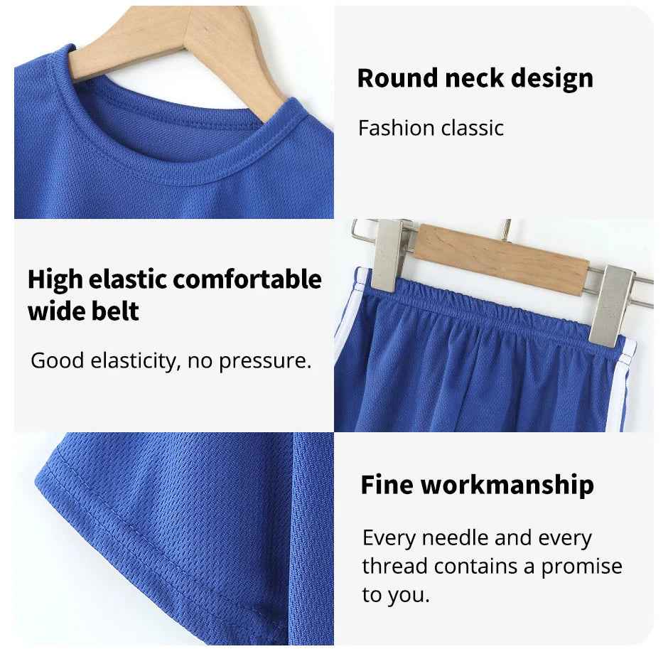 Breezy Summer 2-Piece Set – Quick-Dry Vest & Stretch Shorts for Active Boys on the Go! - ThiGui