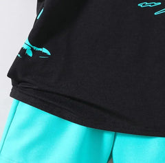 🧒 Summer Cartoon Shorts Set – 2-Piece Soft & Breezy Outfit for Active Little Boys! 🌞🩳 - ThiGui