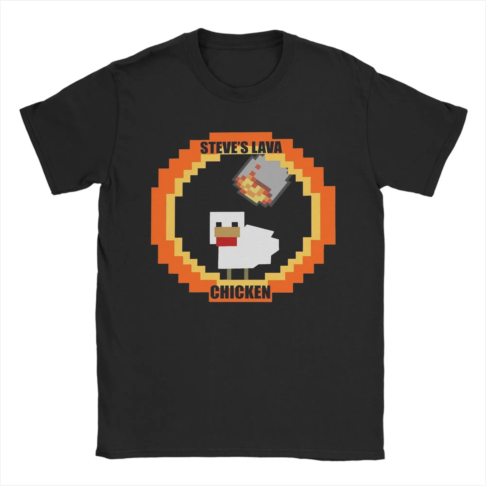 Chicken Jockey Pixel Zombie Tee 🧟‍♂️🐔 100% Cotton Gamer Fun - ThiGui