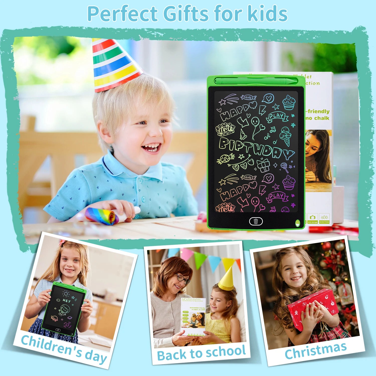 🎨Draw & Erase Magic – 12" LCD Writing Tablet for Boys' Everyday Creativity - ThiGui