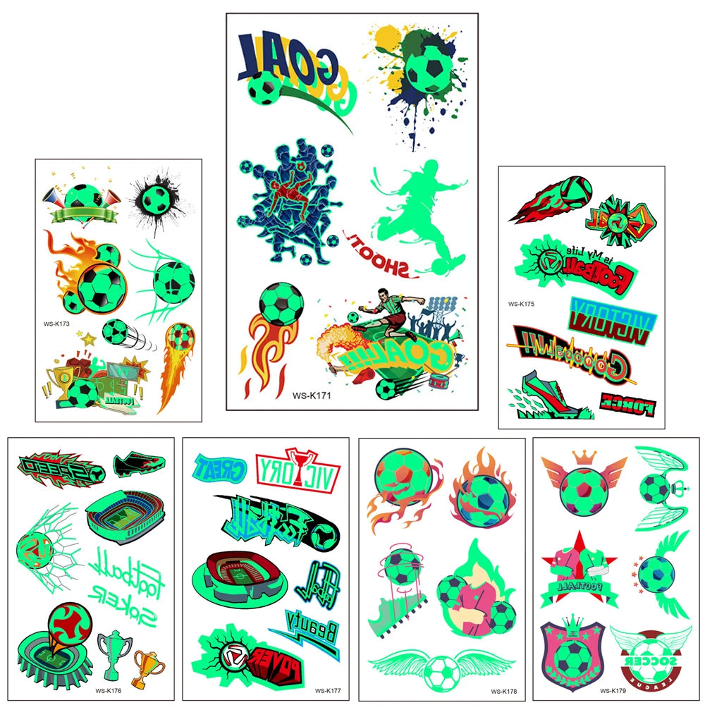 ⚽🌟 Glow-in-the-Dark Football Tattoos – Kick Off the Fun at Any Kids’ Party! 🎉👦 - ThiGui