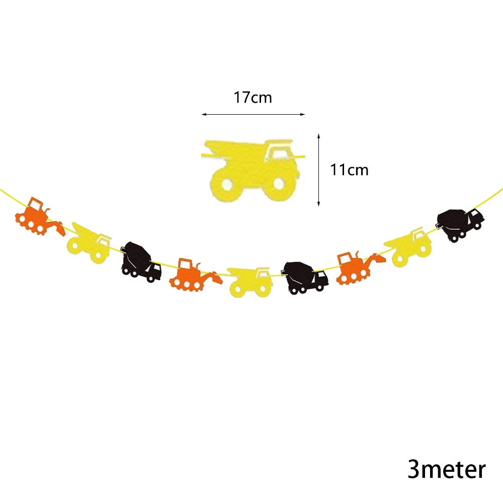 🚧 Party Zone Activated! Construction-Themed Tableware Set for Boys Who Dig Trucks 🛠️🎉 - ThiGui