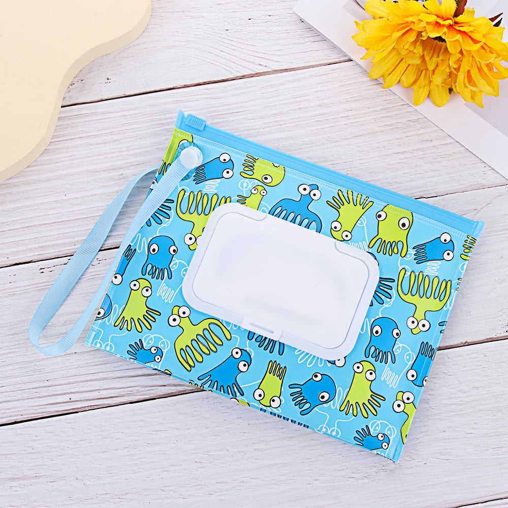 🧷 Smart Wet Wipes Bag – Snap, Strap & Go! Perfect for Mum Life on the Move! 💖🍼 - ThiGui