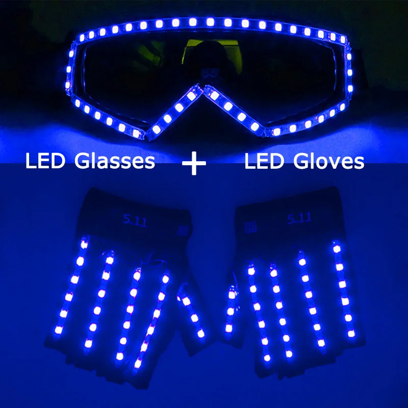 🧤 LED Glow Glasses + Gloves ✨ | Dance, Dazzle & Shine at Every Party! 🕺💡 - ThiGui