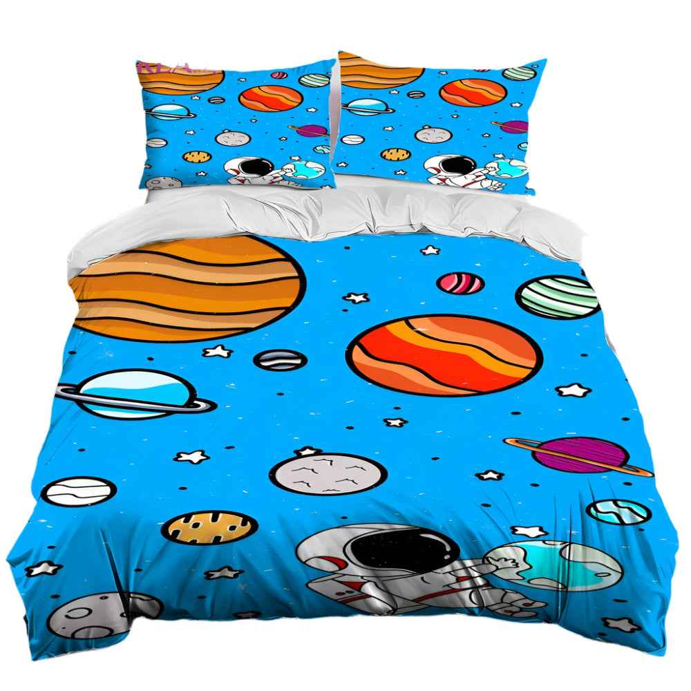 🚀Blast Off to Dreamland! Space-Themed Bedding Set for Future Astronauts - ThiGui