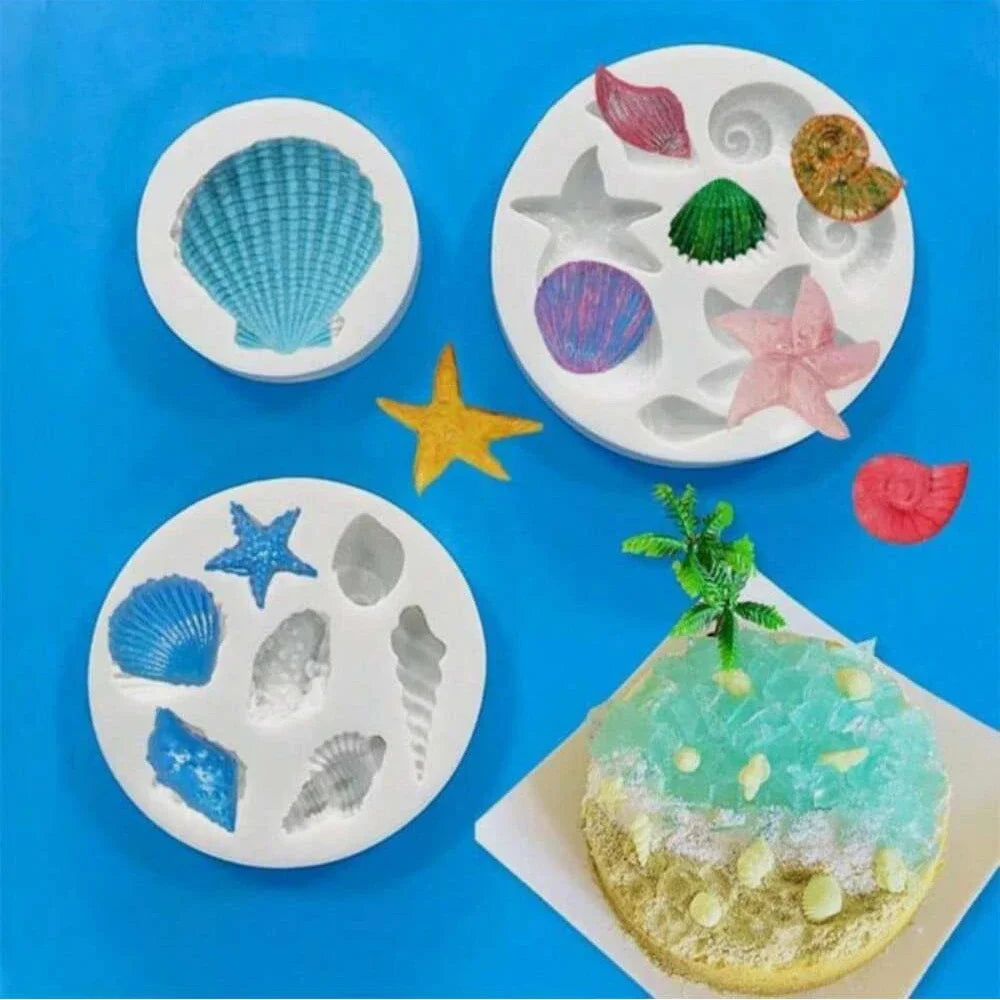 🐚 Bake Like a Beachy Dream – Silicone Shell & Conch Mould Set for Sweet Creativity! 🧁🌊 - ThiGui