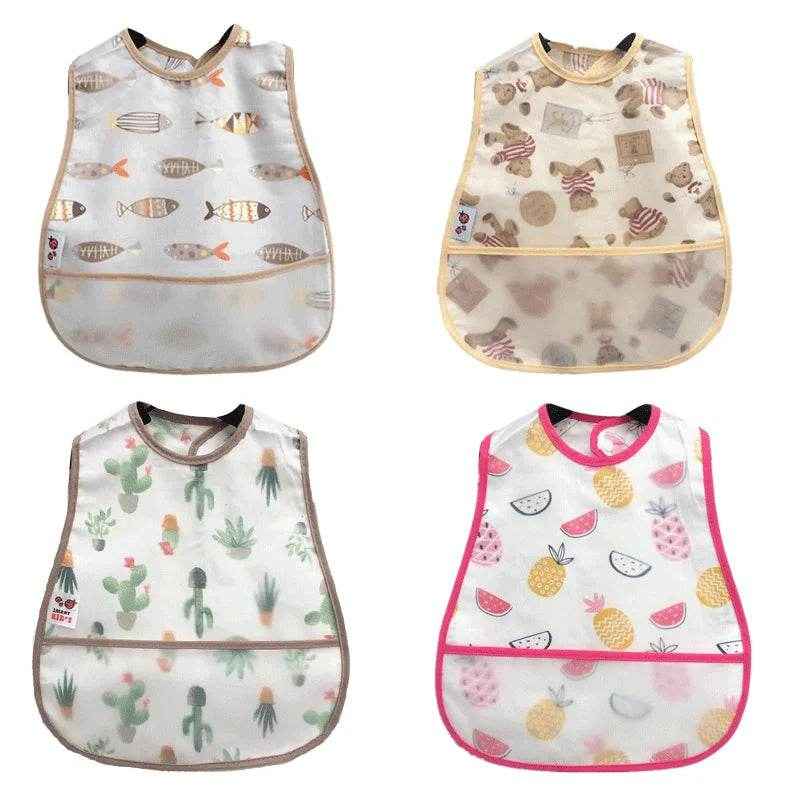 🍼Super Cute Waterproof Cartoon Bibs – Mealtime Magic for Messy Little Explorers! - ThiGui