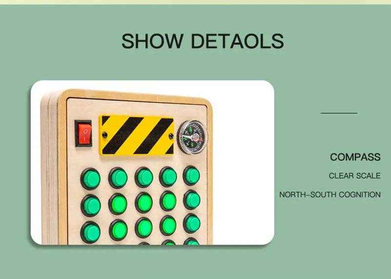 🌳Ultimate Montessori Busy Board – Light-Up Steering Wheel Fun for Curious Little Explorers! - ThiGui