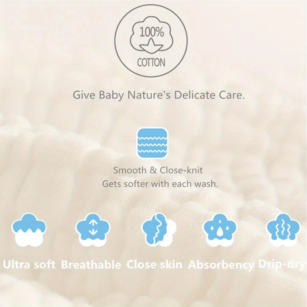 🧼 Soft Muslin Baby Washcloths – Gentle Comfort for Your Little One’s Skin 🍼💧 - ThiGui