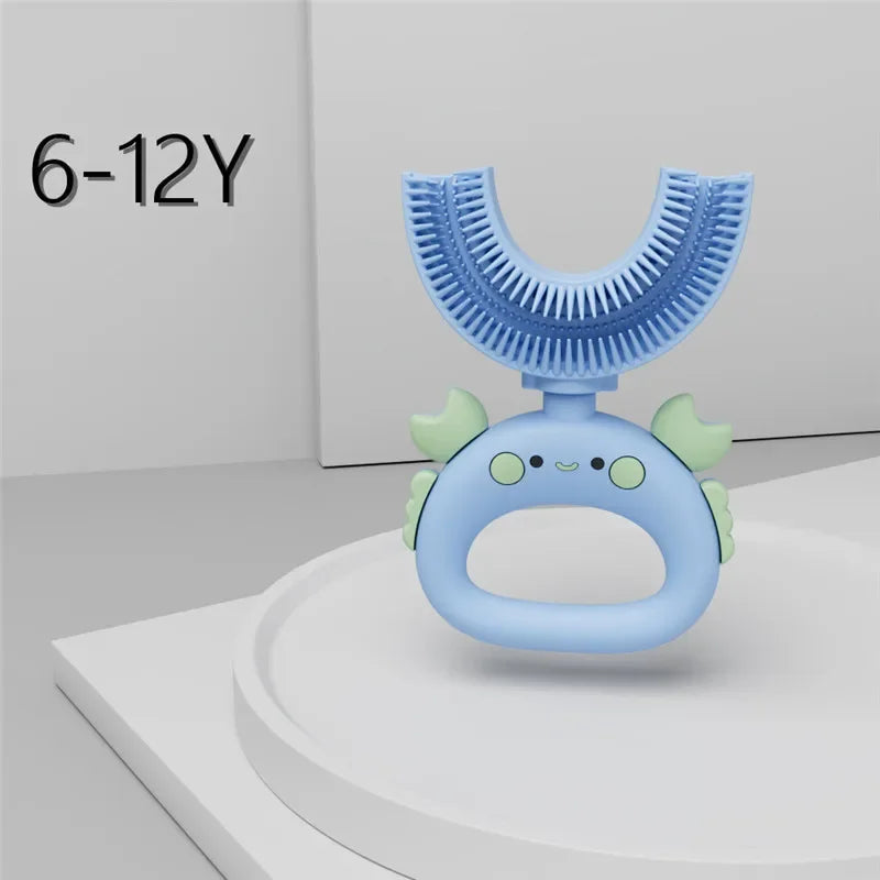 🪥🧸 360° U-Shaped Cartoon Toothbrush – Gentle, Fun & Perfect for Little Smiles! 🌟👶 - ThiGui