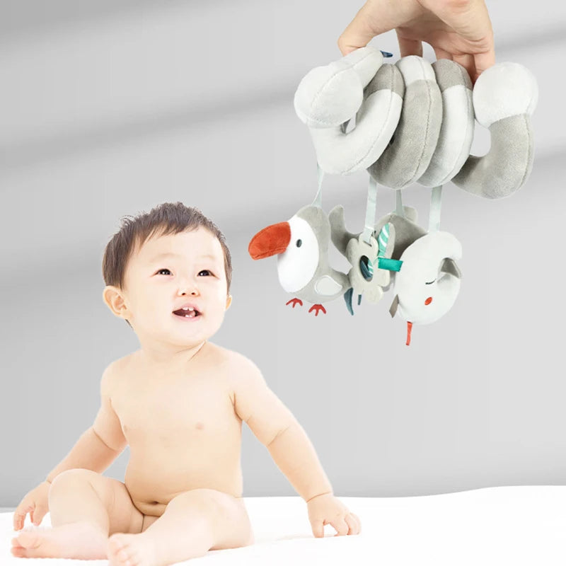 🐘 Snuggle, Shake & Smile! Hanging Plush Animal Rattles for Baby’s First Year 🍼💕 - ThiGui