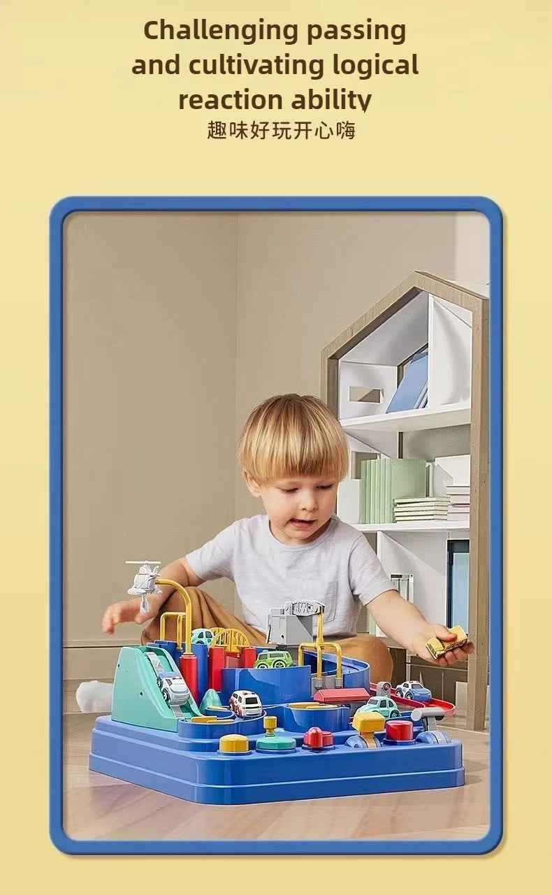 🚂 Adventure on Track – Rail Car Puzzle Toy with Rockets, Animals & Brainy Twists! 🧩🚀 - ThiGui