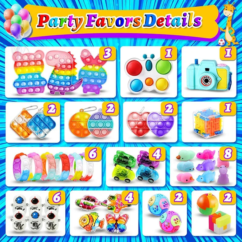 🎉 206-Piece Surprise Toy Set – Bulk Party Fun for Curious Little Explorers! 🎁🦸‍♂️ - ThiGui