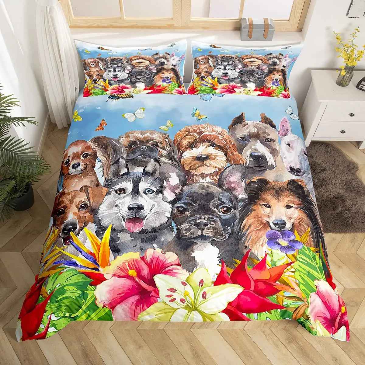 🐾Snuggle Up with a Frenchie! Adorable Bulldog Bedding Set for Little Dreamers 🐾 - ThiGui