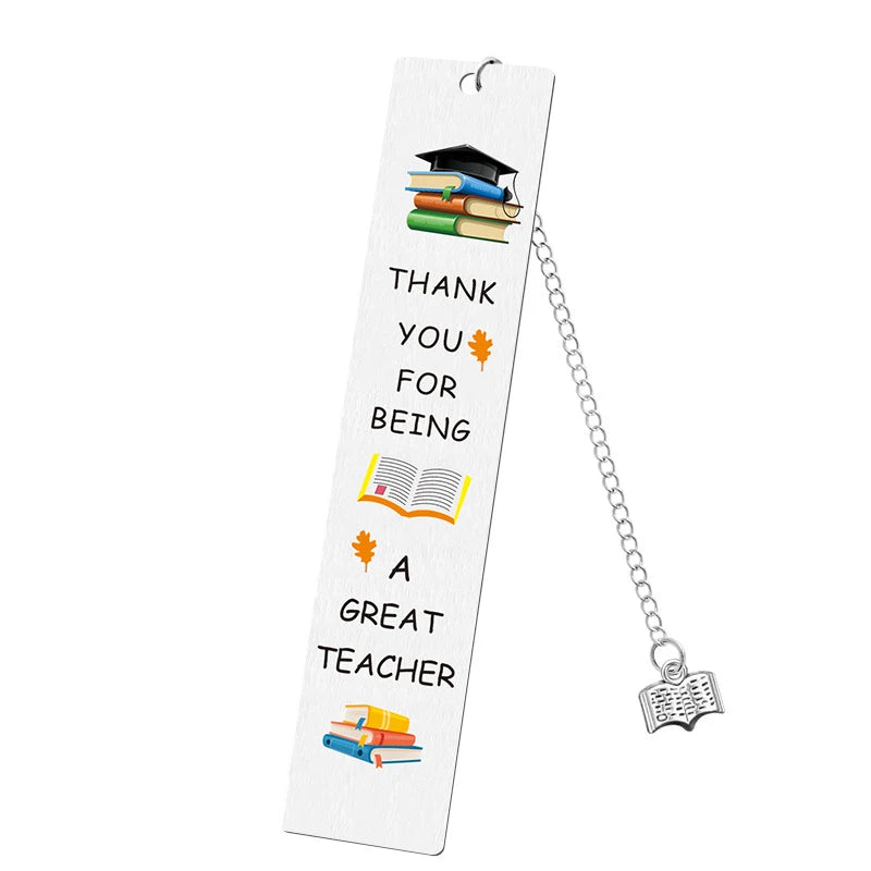 📚🌟 A Bookmark That Says “Thank You” – Colourful Steel Gift for Inspiring Teachers ✏️🍎 - ThiGui