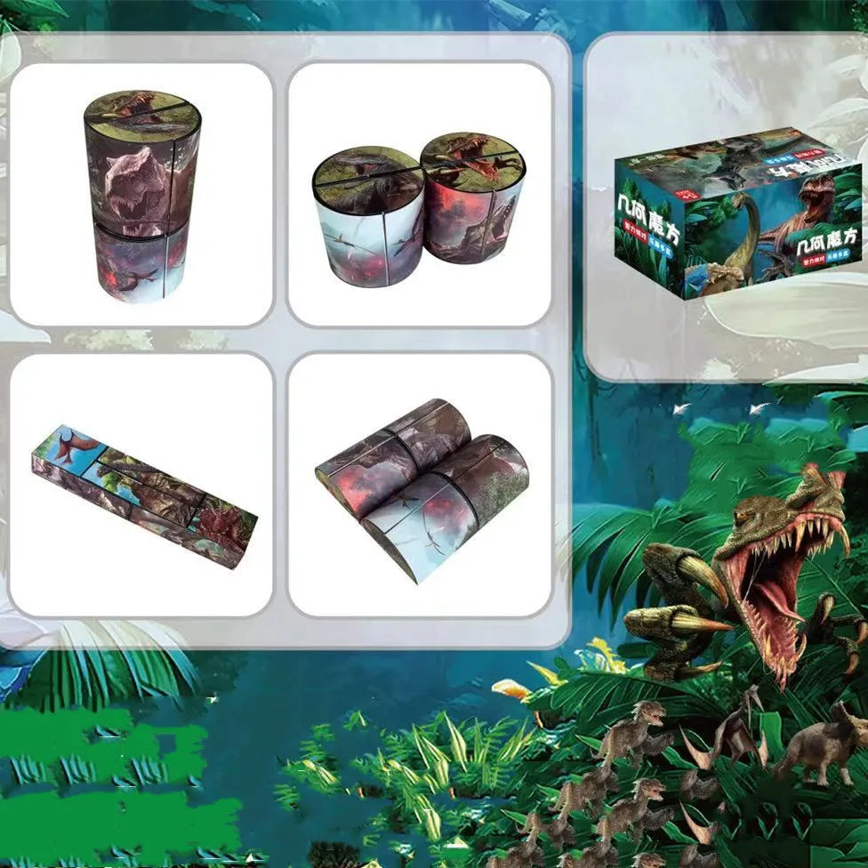 🧠 Smart Fun! Geometric Puzzle Cube Toy 🔄 | Shape-Shifting Fidget Game for Kids & Grown-Ups - ThiGui