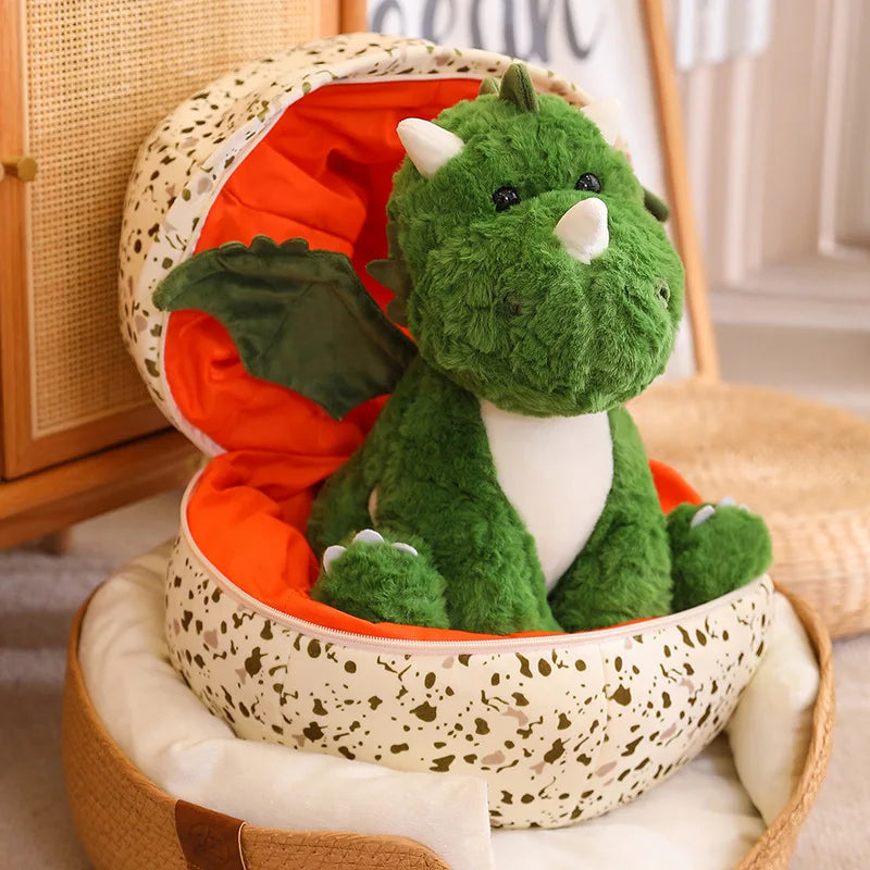 🦕 From Egg to Snuggle – Magical Dinosaur Plush for Roaring Cuddles! 💚🥚 - ThiGui