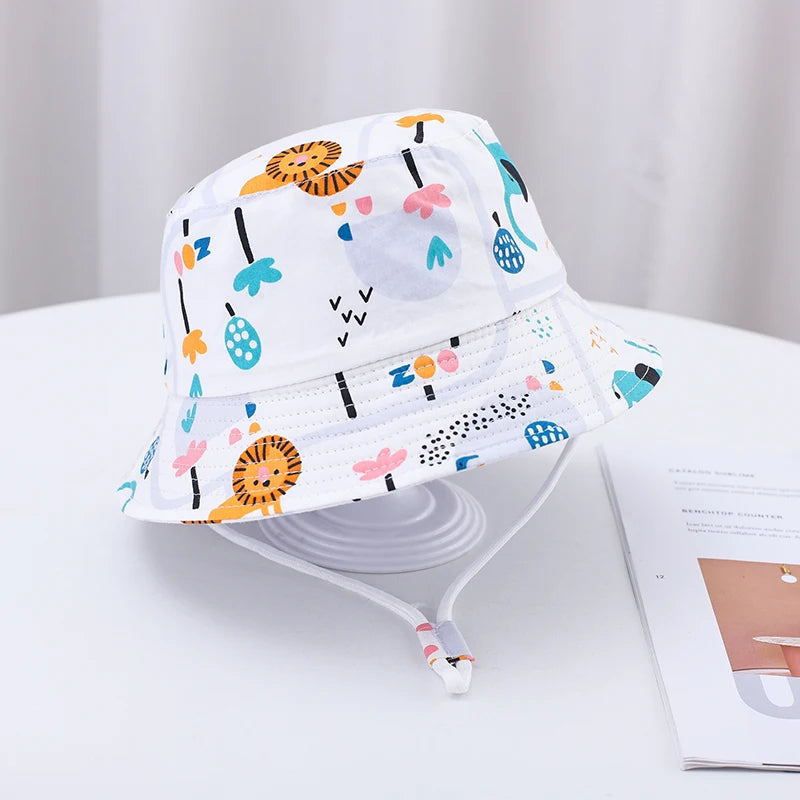 🌞 Sunshine-Ready! Adorable Cartoon Bucket Hat for Babies & Toddlers 🧢🦕 - ThiGui