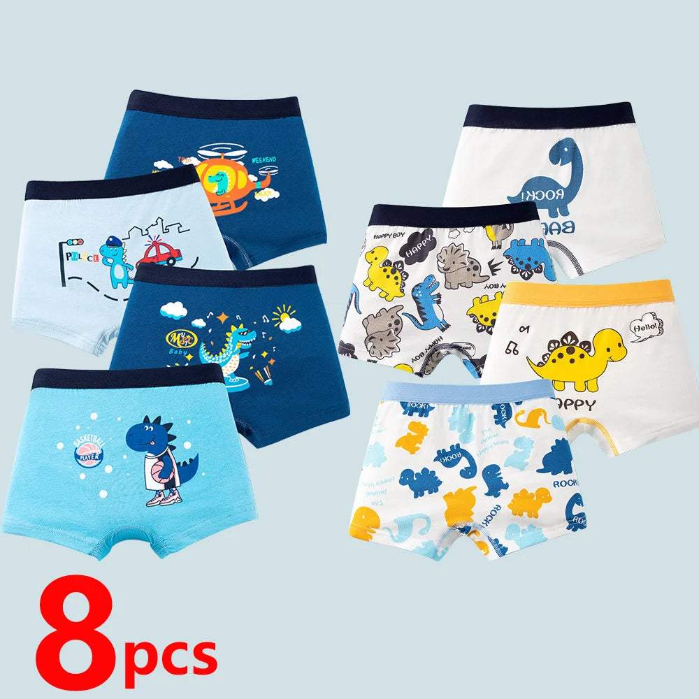 🦖 Dino Days Boxer Briefs – Soft & Comfy Cotton Undies for Boys! 🩳✨ - ThiGui