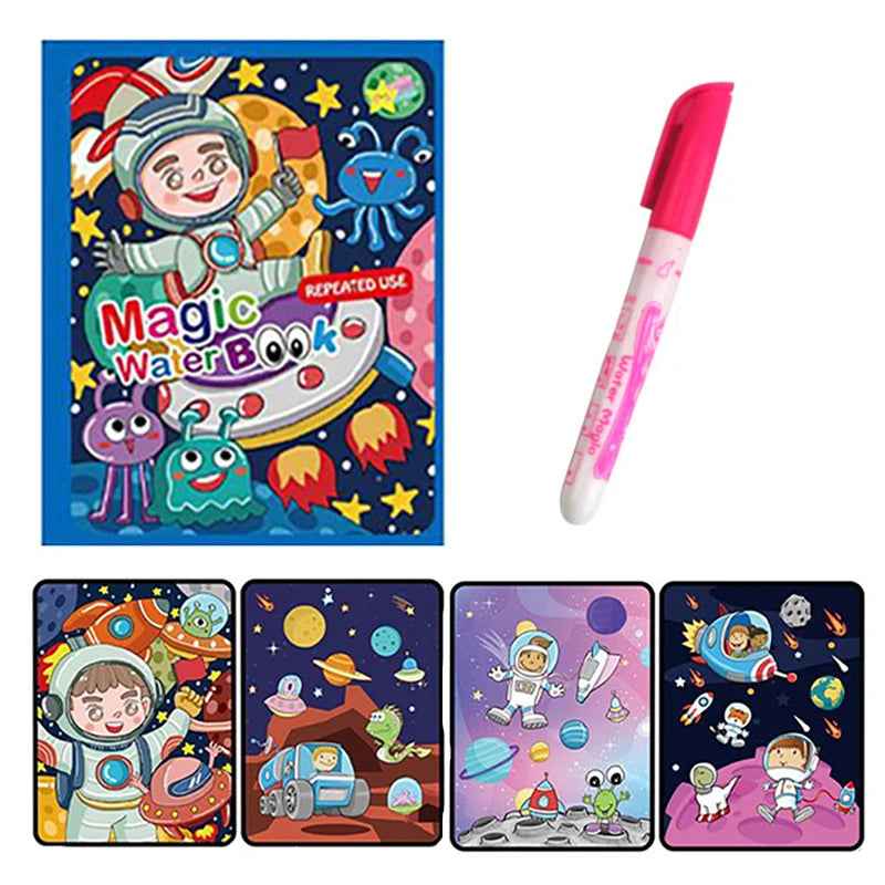 🌈 Magical Water Reveal Book 🖌️ No Mess, All Fun! Perfect for Little Explorers 🚀 - ThiGui