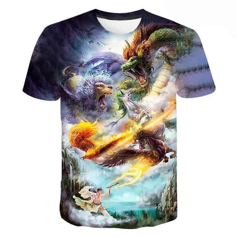 👕Roaring Style! 3D Dragon T-Shirt for Little Adventurers - ThiGui