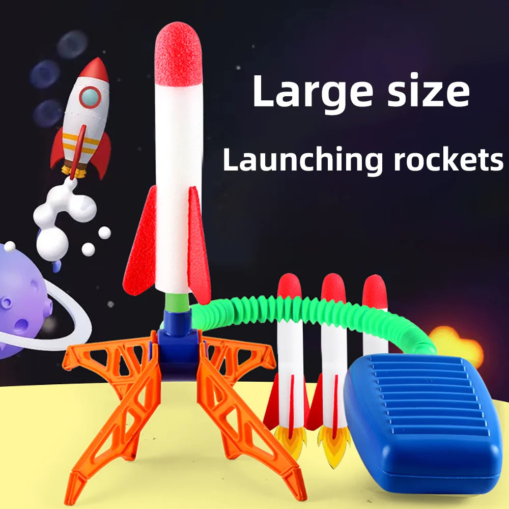 🚀 Sky-High Fun! Air-Powered Rocket Launcher Toy for Kids – Stomp, Jump & Launch 🌈🦶 - ThiGui