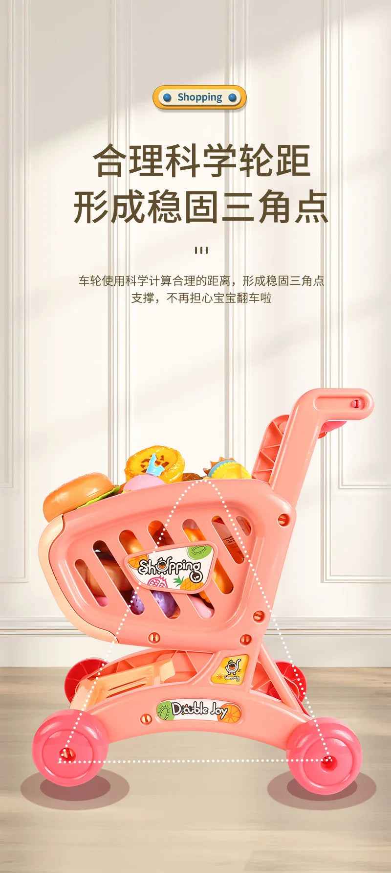 🛒 Little Shopper, Big Imagination – Pretend Supermarket Cart Toy for Toddlers! 🍎🥕🛍️ - ThiGui