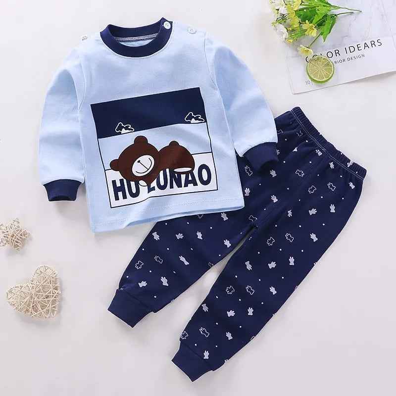 🧒 Cartoon Pajama Outfit – Comfy Day & Night Wear for Busy Toddlers! 🌟👕 - ThiGui