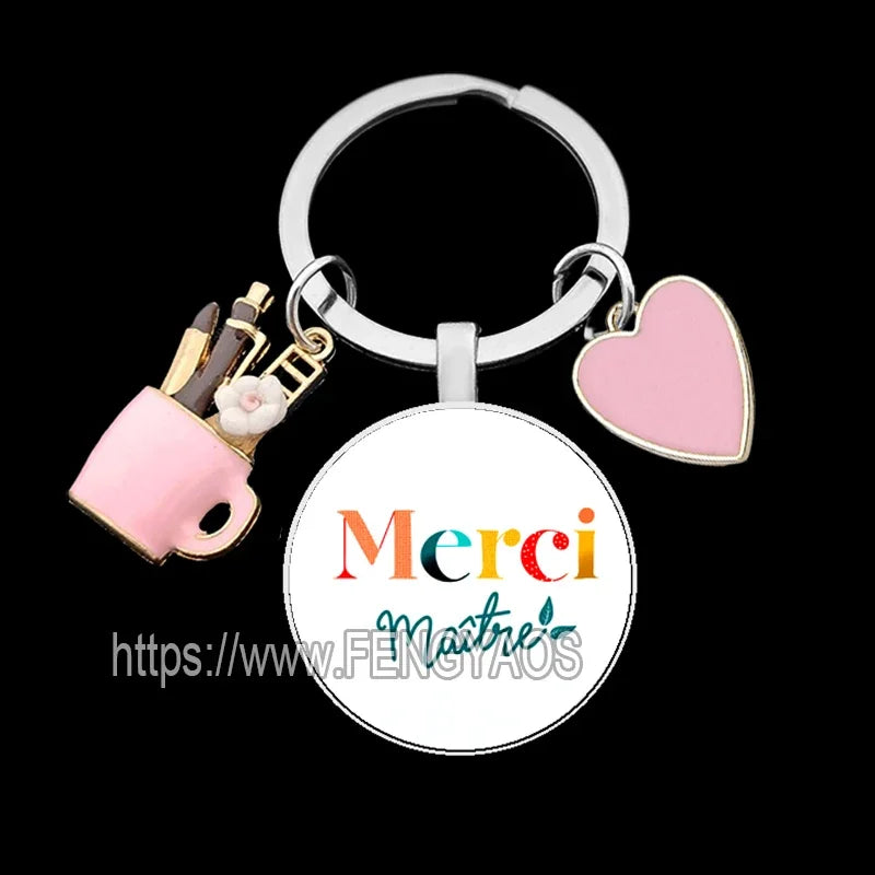 🧡 Merci Keychain – A Lovely Little Thank You for Amazing Teachers & Classroom Heroes! 🎁 - ThiGui