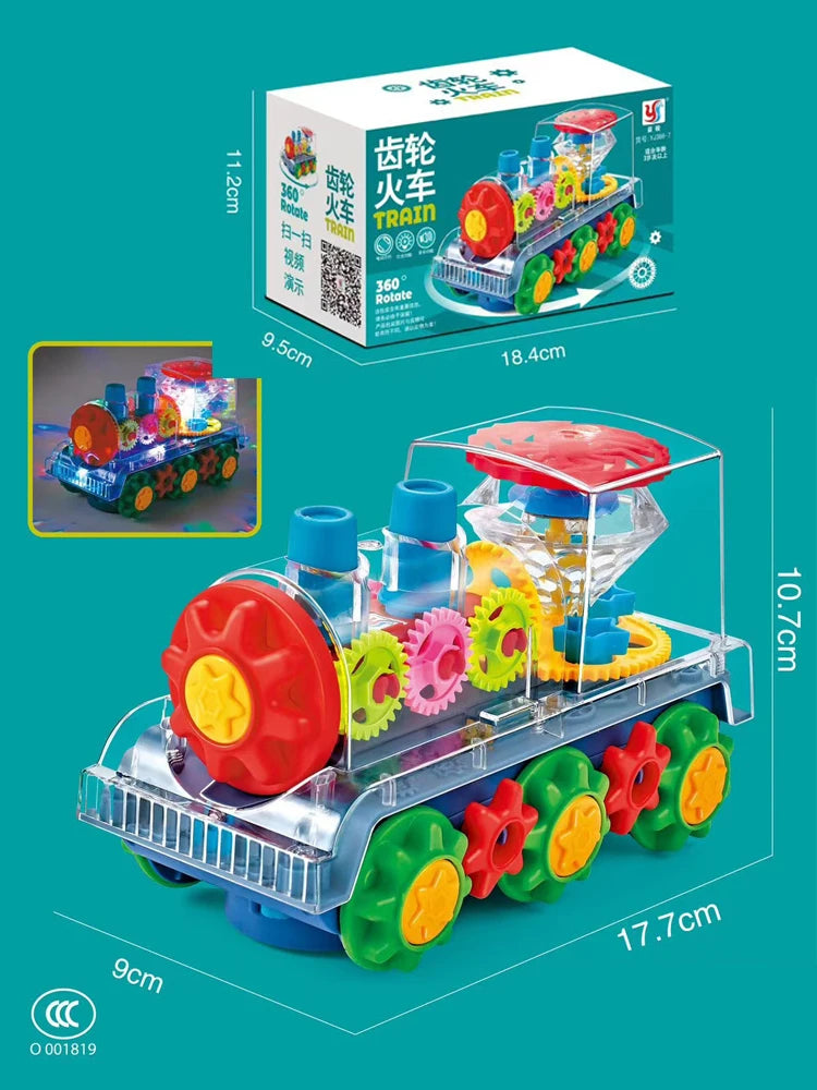 🚗💡 Light-Up Gear Car – Music, Motion & Magic for Little Motorheads! 🎶🔧 - ThiGui