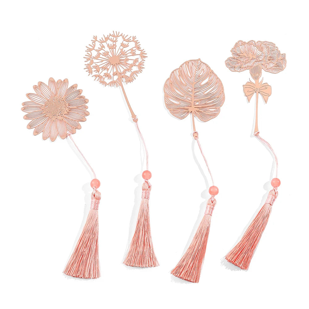 📚🌼 Blooming Thanks! Elegant Brass Flower Bookmarks – A Thoughtful Gift for Teachers 🌿🎁 - ThiGui