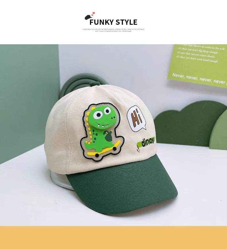 🧢Roarsome Dino Cap – The Comfy, Cool Hat Every Little Explorer Needs This Summer! - ThiGui