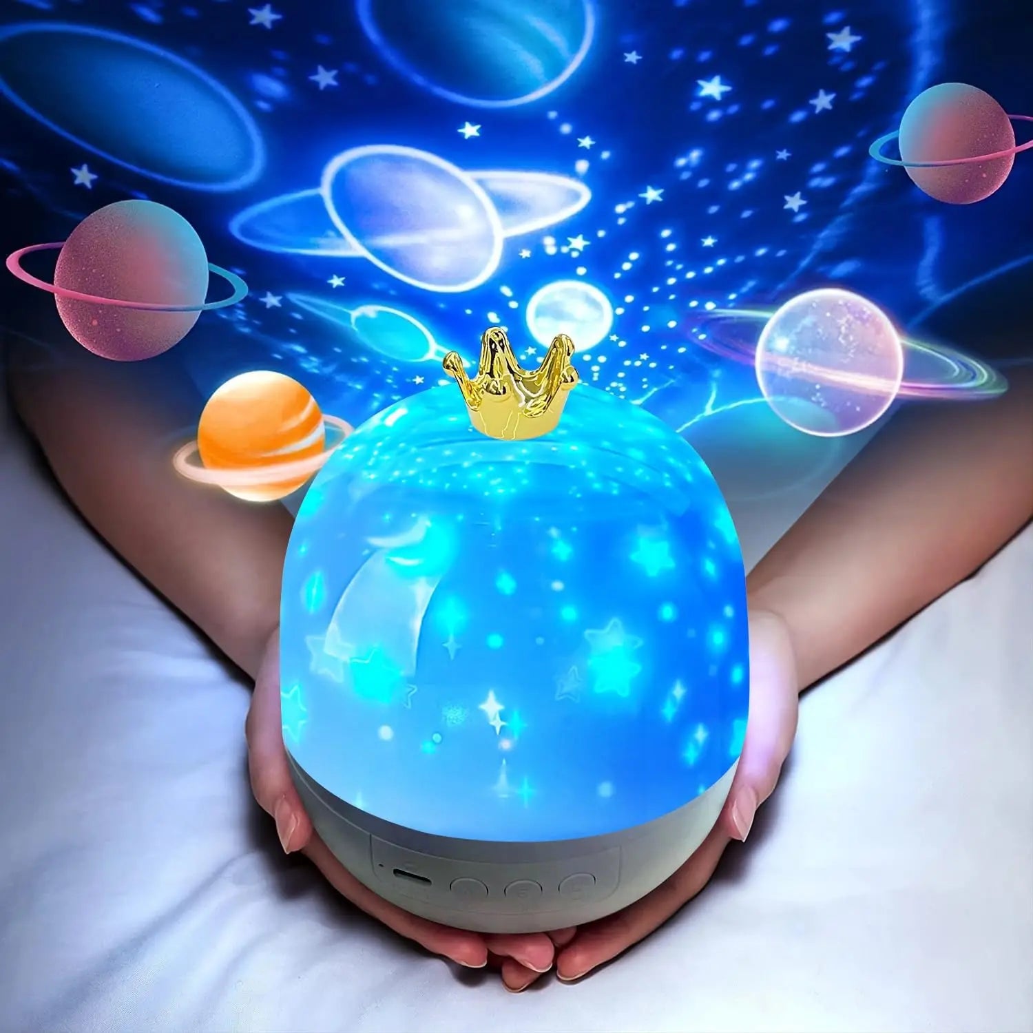 🌌✨ Starry Ocean Projector Night Light – A Magical Glow for Sweet Dreams 🌙🛏️ - ThiGui
