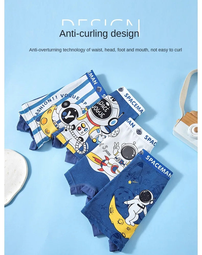 🩲🧒 Cotton Cartoon Boxer Set – Soft, Breathable & Perfect for Little Movers! 🌟🧺 - ThiGui