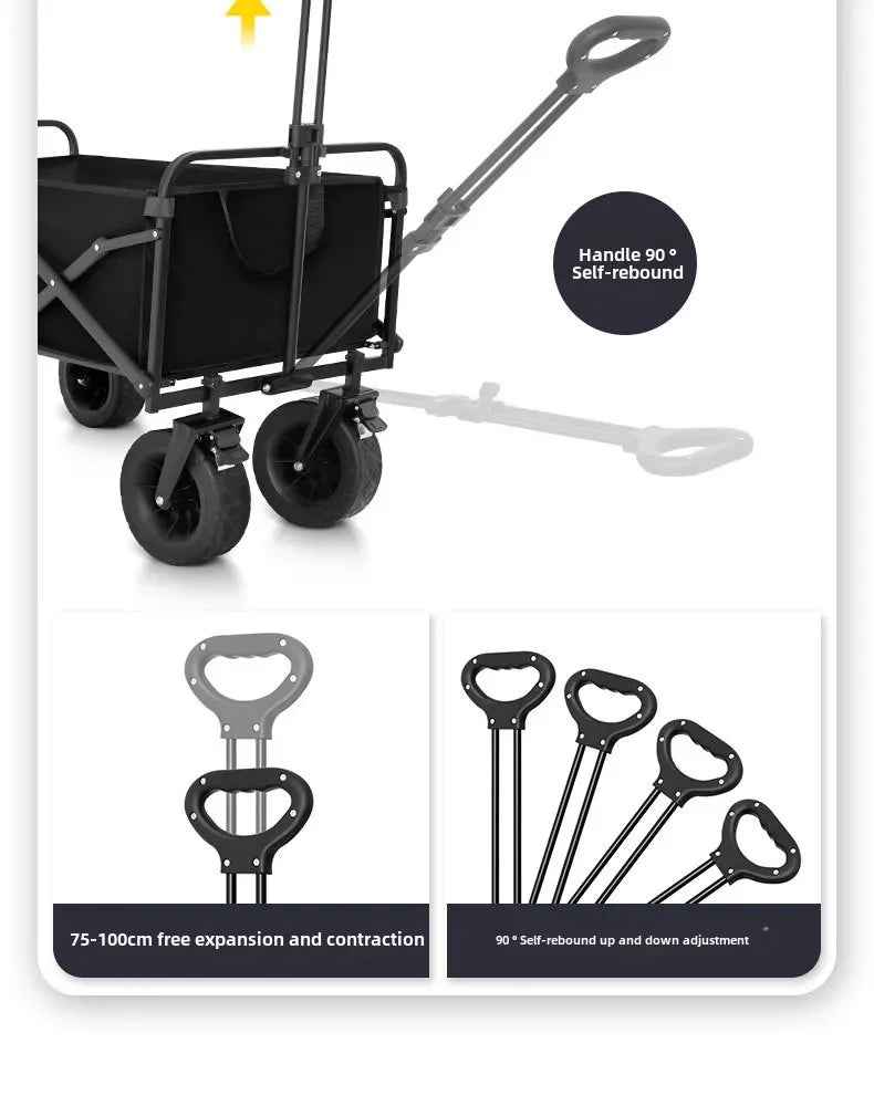🛒 Pack, Pull & Go! – Heavy-Duty Folding Wagon for Family Adventures 🚗🏖️ - ThiGui