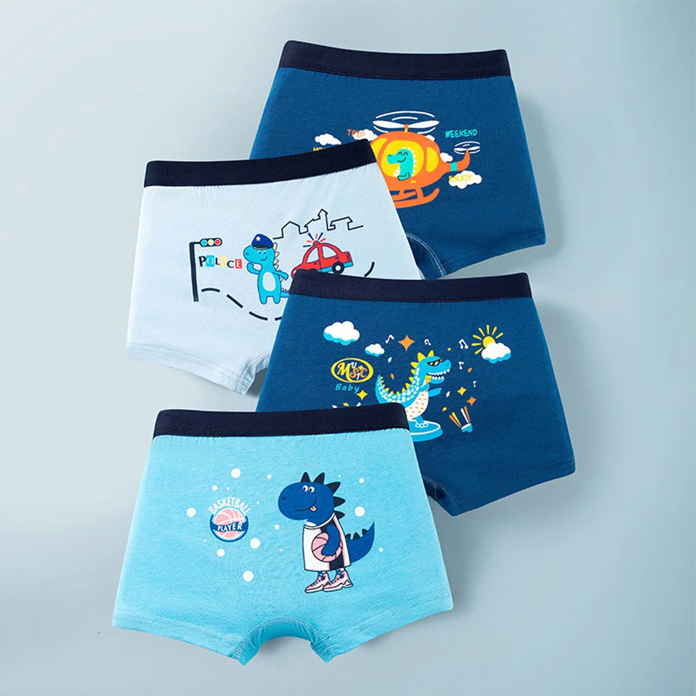 🦖 Dino Days Boxer Briefs – Soft & Comfy Cotton Undies for Boys! 🩳✨ - ThiGui