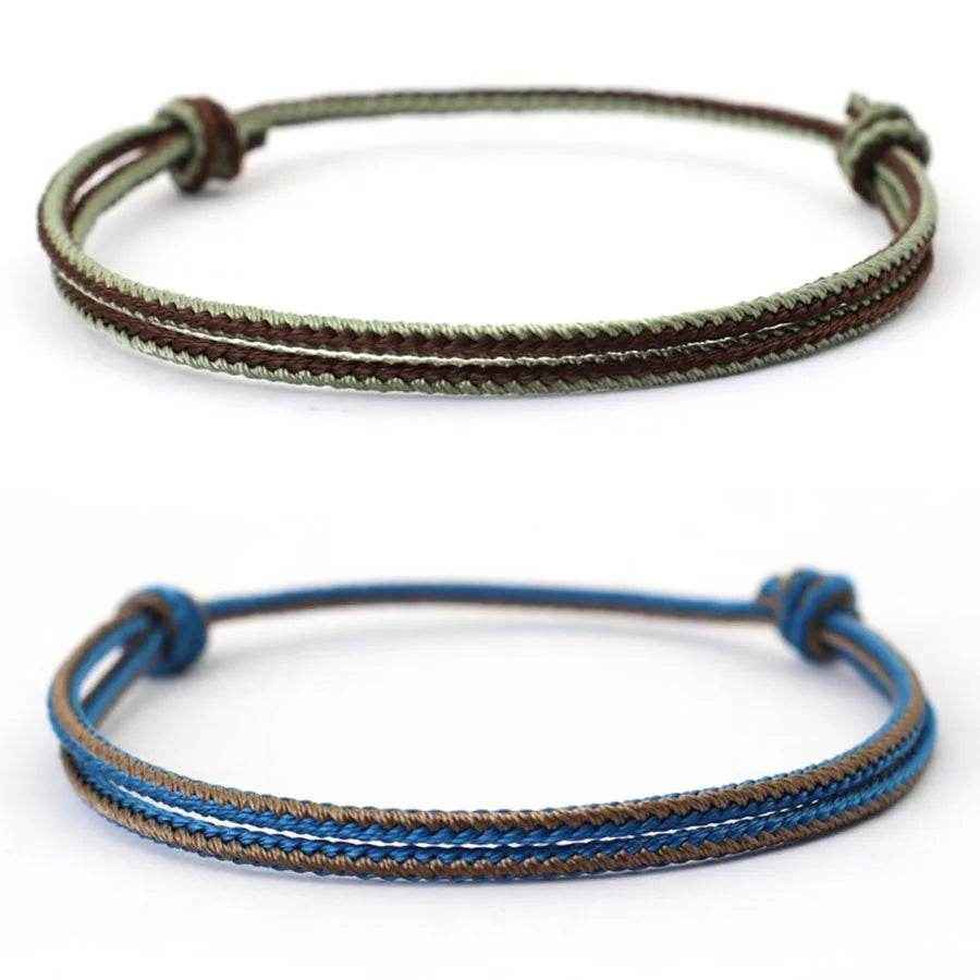 👕 Stylish and Handmade: Boho Charm Adjustable Cord Bracelet - ThiGui