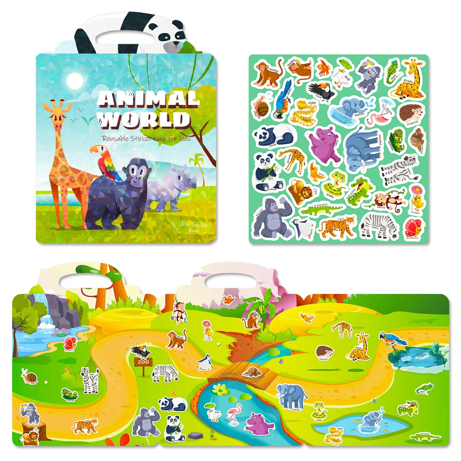 🎨Reusable Animal Scene Sticker Book – Endless Imaginative Fun! 📚✨ - ThiGui