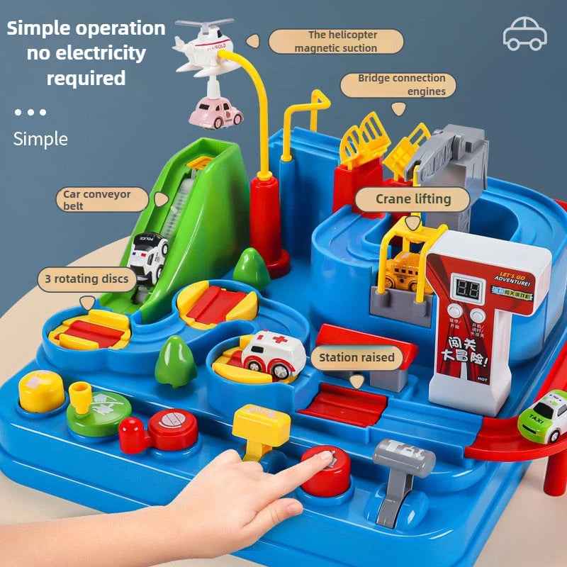 🚂 Adventure on Track – Rail Car Puzzle Toy with Rockets, Animals & Brainy Twists! 🧩🚀 - ThiGui