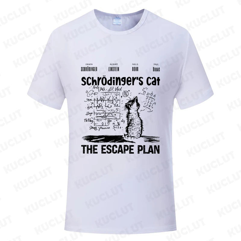😼 Cool Cat Escape Plan T-Shirt – Geeky Style for Boys Who Dare to Stand Out 🖤 - ThiGui