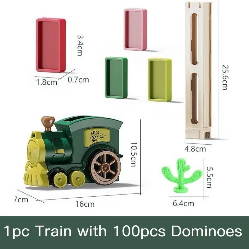 🚂 Domino Train Builder – 100-Piece Colourful Domino Set for Creative Play! 🌈🧠 - ThiGui