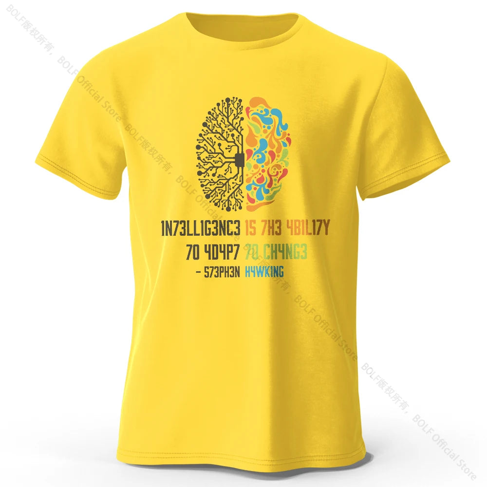 Brain Power Cotton Tee 🧠✨ Funny Soft & Breathable Unisex T-Shirt - ThiGui
