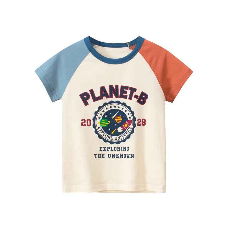 👕 Adorable Boys’ Summer Cotton Tees – Cartoon Fun for Ages 2-9! - ThiGui