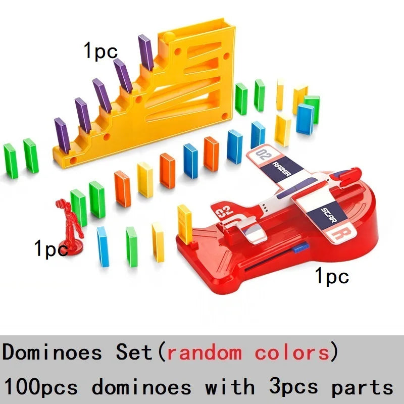 🚂 Domino Train Builder – 100-Piece Colourful Domino Set for Creative Play! 🌈🧠 - ThiGui