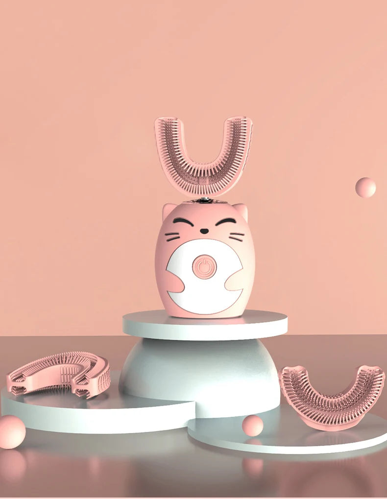 🪥⚡ Smart U-Shaped Electric Toothbrush – 360° Clean & Sonic Magic for Little Smiles! 😁👧👦 - ThiGui