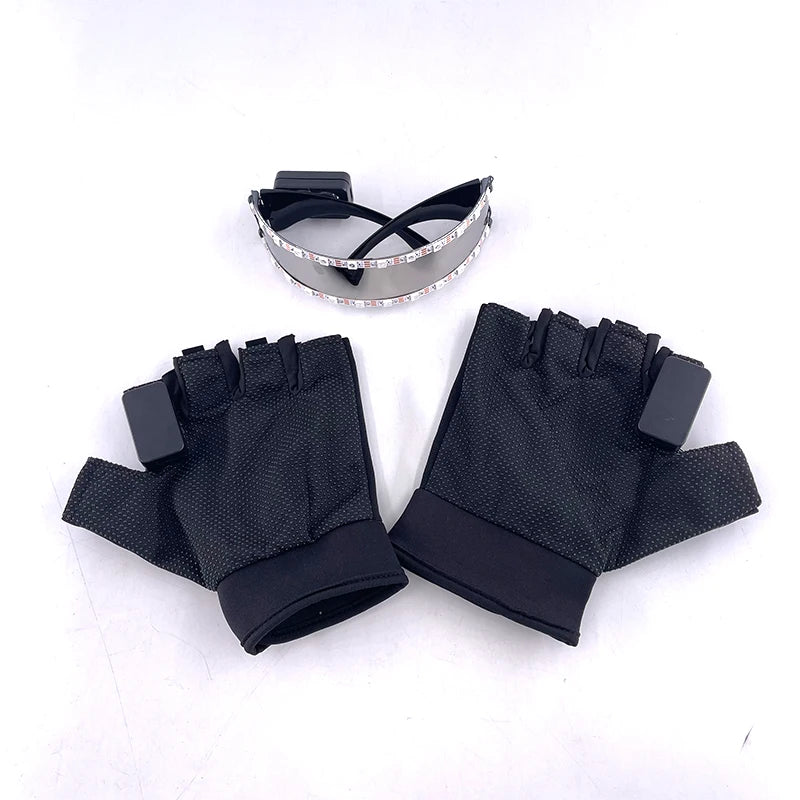 🧤 LED Glow Glasses + Gloves ✨ | Dance, Dazzle & Shine at Every Party! 🕺💡 - ThiGui