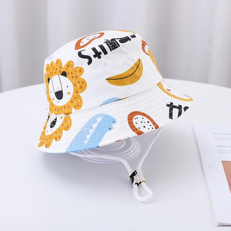 🌞 Sunshine-Ready! Adorable Cartoon Bucket Hat for Babies & Toddlers 🧢🦕 - ThiGui