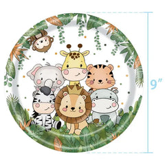 🦁🦓 Jungle Safari Party Tableware – Wild Fun for Little Explorers! 🎂🐘 - ThiGui