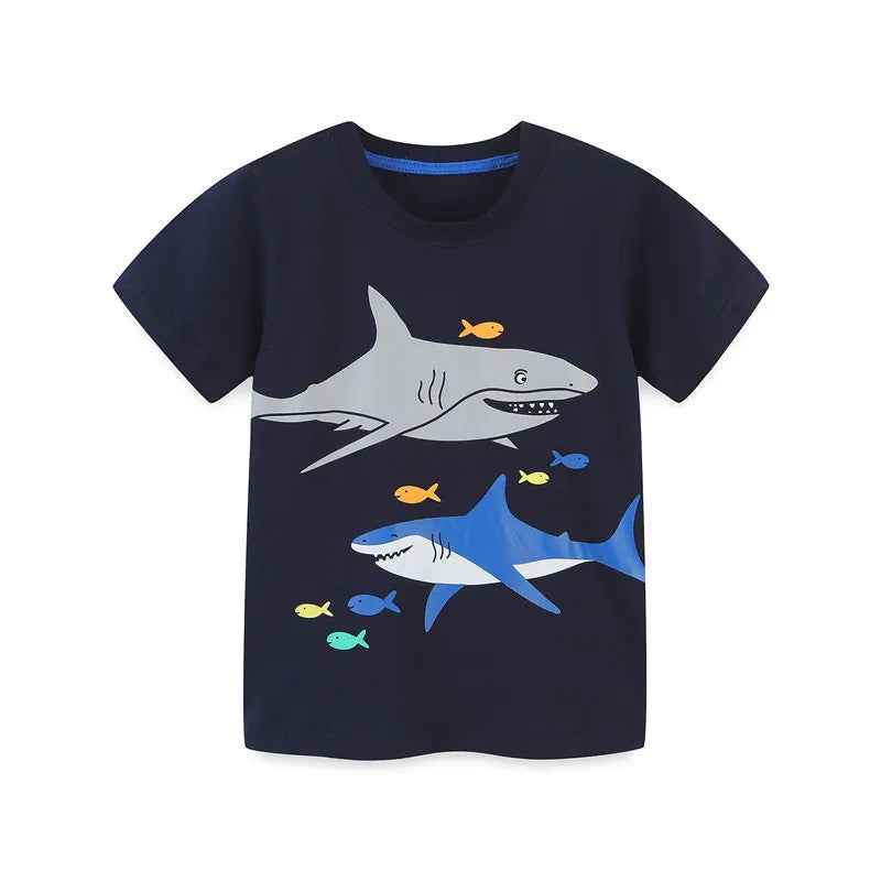 🦕 Cool & Comfy! Cartoon Cotton Tees for Your Little Explorer (2–7Y) 👕✨ - ThiGui