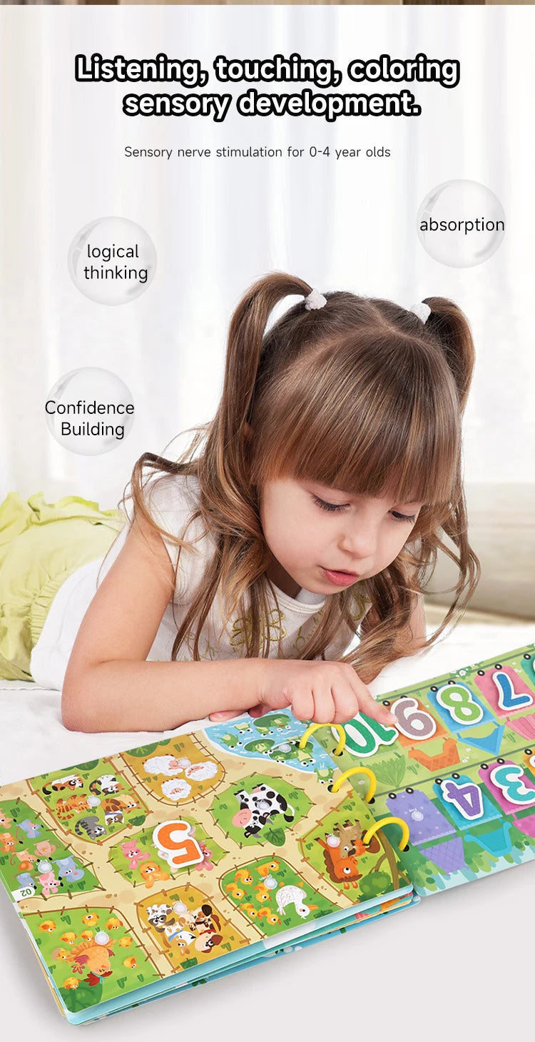 📘 My First Montessori Busy Book – Hands-On Learning Fun for Little Minds! 🧠✨ - ThiGui